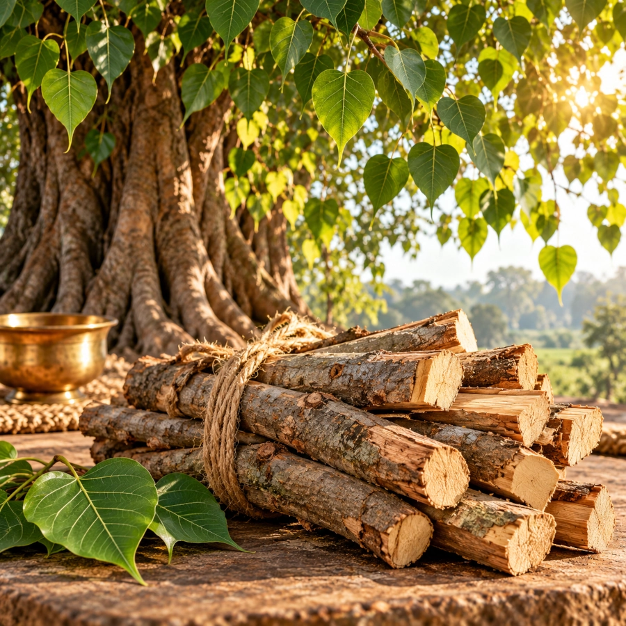 Peepal Wood Samidha – Traditional Sacred Wood for Vedic Havan